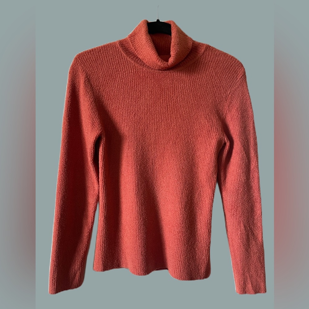 Beautiful Talbots, pumpkin colored, mock neck sweater.